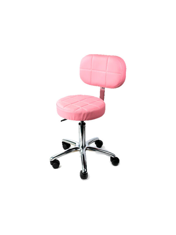TEC014 Taburete con Respaldo TEC014 Rosa
