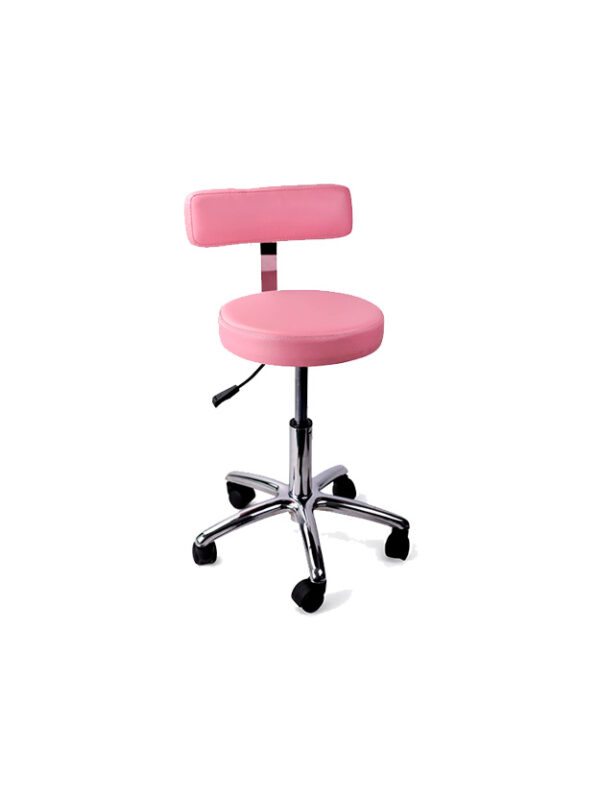 Taburete con Respaldo TEC015 Rosa